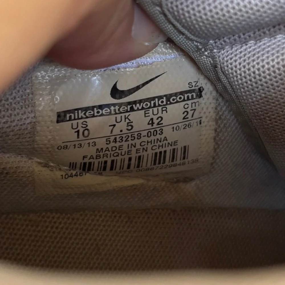 Nike Dunk Sky High Wedge Womens Pale Grey Geometric Sneakers 543258-003 Size 10